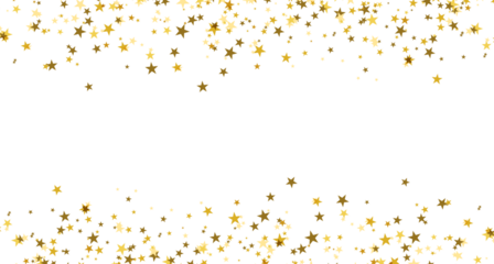 Silver gold stars confetti