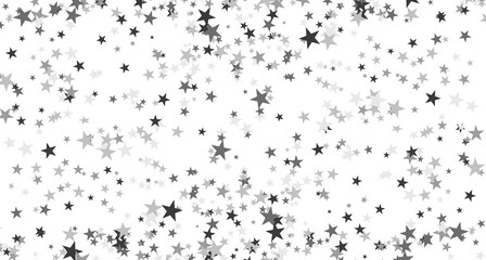 Silver gold stars confetti