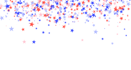 red blue stars confetti