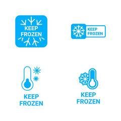 Cold Storage Product Temperature Labels Vector