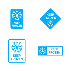 Frozen Food Product Round Badges Collection