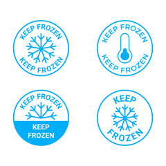 Keep Frozen Container and Packaging Labels