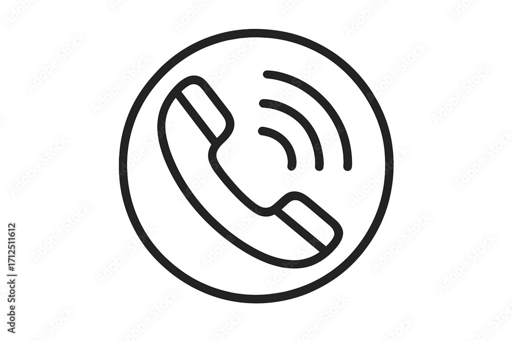 Poster phone call icon vector. ringing telephone handset symbol. communication concept. contact us button f