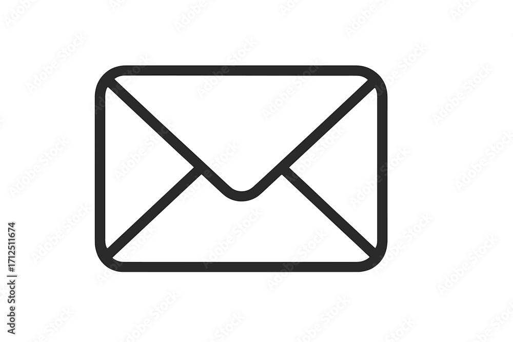 Poster mail envelope icon vector for email and messages. simple letter outline symbol for contact and commu