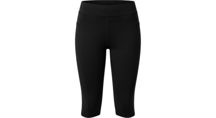 Womens Black Cropped Leggings With Pockets