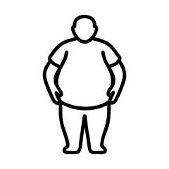 black outline of a fat man