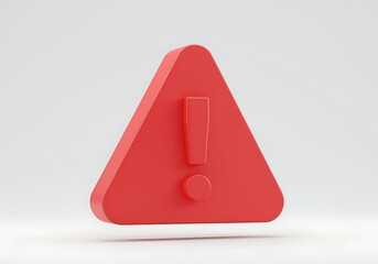 Red Warning Sign Exclamation Mark Alert Hazard Attention Safety Precaution Risk Danger Symbol Notification Caution Notice Isolated on White Background