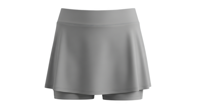 Womens Gray Skort Mockup Fashion Design Template
