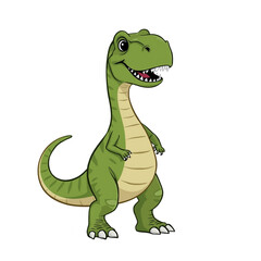 Fototapeta premium Friendly Green Tyrannosaurus Rex Cartoon