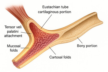 Eustachian Tube Anatomy Illustration