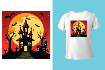 Happy halloween t shirt design