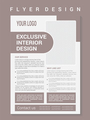 Obraz premium Modern Interior Design Flyer Template