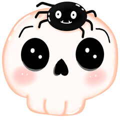 Skull and ghost spider