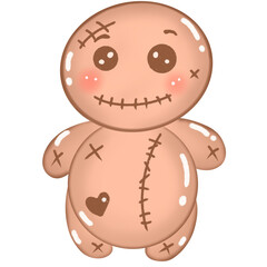 cute halloween figures a scarecrow and a ghost