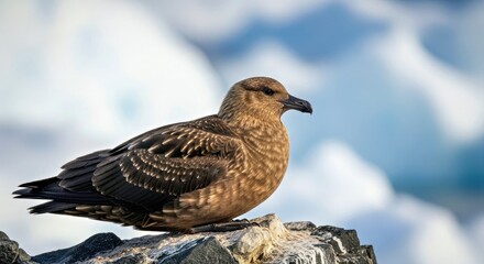 Obraz premium Apex of the Ice – the Fierce Brown Skua
