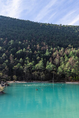 The landscape of Blue Moon Valley in Yulong Snow Mountain, Lijiang, Yunnan Province