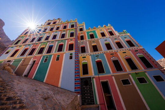 Khaylah Buqshan Palace, a mud-brick residential palace in Khaylah, Yemen's Hadramaut region