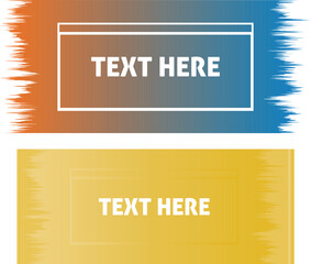 Abstract gradient brush stroke banners with text placeholders for design and marketing content creation