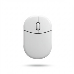 3d illustration of white computer mouse