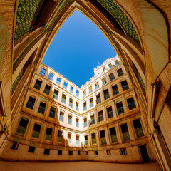 Khaylah Buqshan Palace, a mud-brick residential palace in Khaylah, Yemen's Hadramaut region
