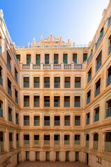 Khaylah Buqshan Palace, a mud-brick residential palace in Khaylah, Yemen's Hadramaut region