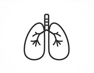 Obraz premium Simple illustration of lungs