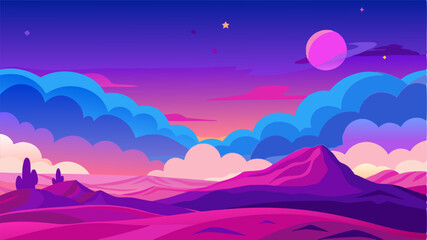 As the sky turns from blue to pink to purple the steppe transforms into a dreamlike wonderland.
