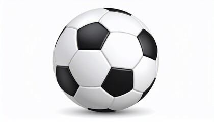 Obraz premium A Detailed Illustration of a Soccer Ball Isolated on a Clean White Background