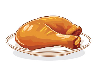 Tender chicken drumsticks served on a classic plate, glistening with a savory glaze ideal for a satisfying meal.