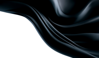 Black Abstract Gradient Flowing Soft Mask Graphic Design Asset Isolate On Transparent Background, cutout, png