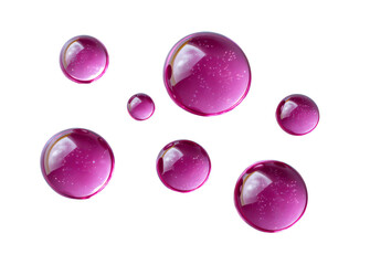 Pink Droplets and Bubbles for Creative Use Isolate On Transparent Background, cutout, png