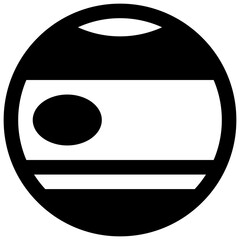 Ice giant. Outlined stroke vector icon with black-filled details.