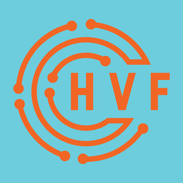 HVF letter design. HVF letter technology logo design. HVF Monogram logo design for an entrepreneur and business