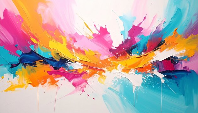 A vibrant burst of colored powder—pink, blue, yellow, green, purple, orange—explodes against black, suspended mid-air, evoking celebration, creative energy, and the rhythm of expressive motion.