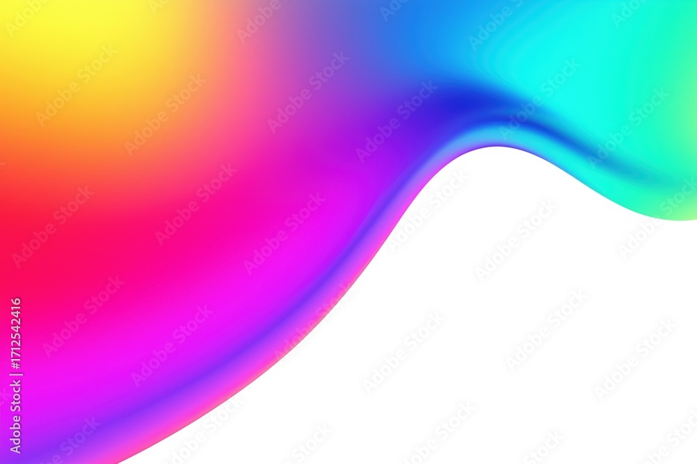 Aufkleber abstract colorful gradient wave creating fluid background