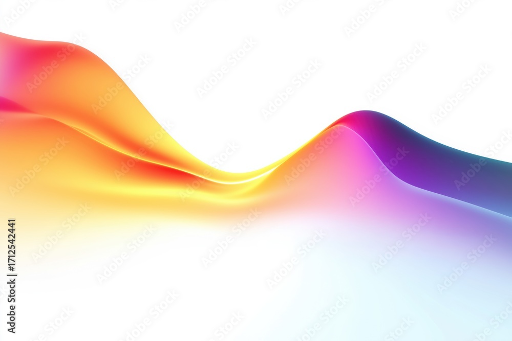Poster abstract colorful wave flowing gradient background