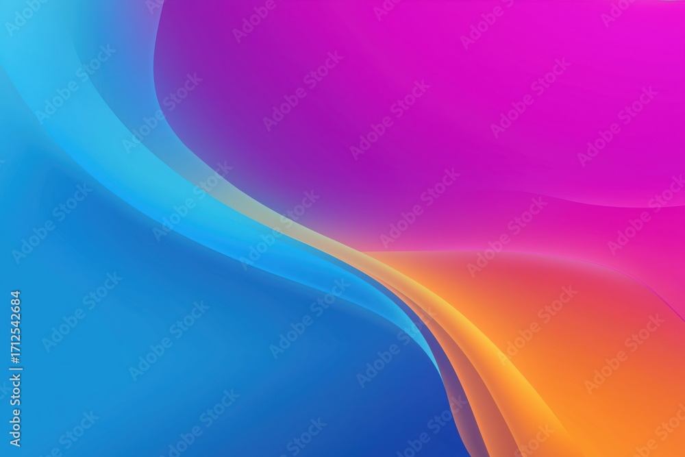 Poster abstract colorful wave gradient flowing shapes background