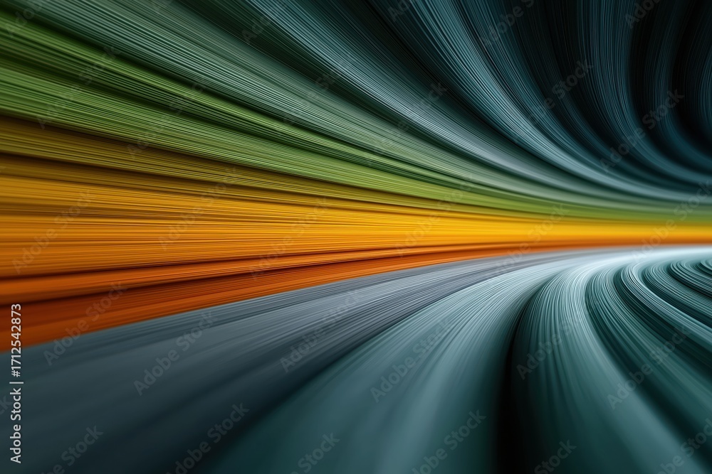 Poster dynamic colorful flowing lines creating abstract motion