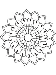 Flower Outline Illustration for Covering Book.