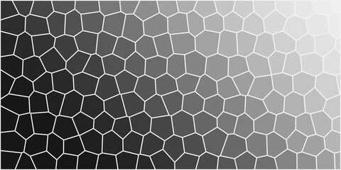 Geometric Polygon Shapes in Various Black and White Shades for Abstract Vector Background
