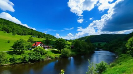 Rural landscape scenic view
