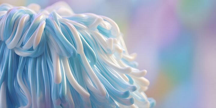 Colorful Abstract Texture with Swirling Patterns and Hair-Like Strands