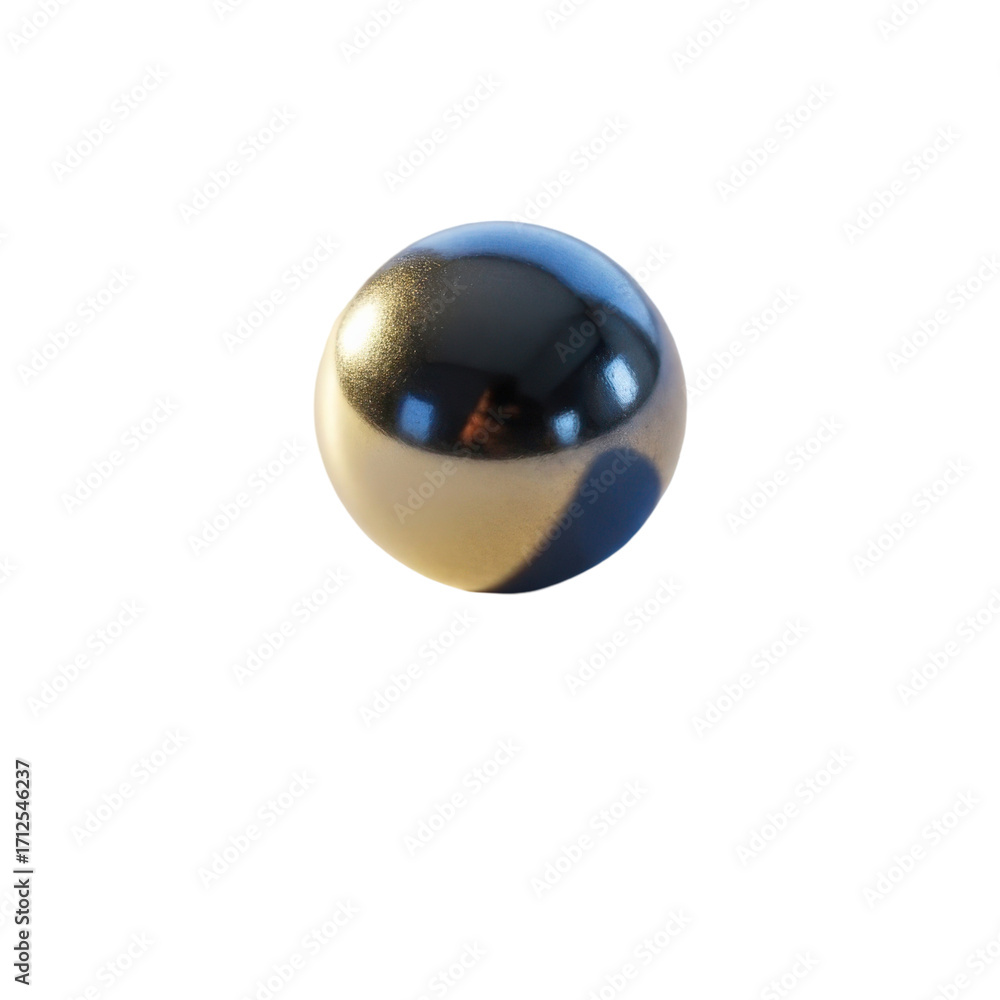 Poster captivating sphere with shimmering highlights showcasing reflections and form in a minimalistic