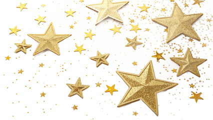 Obraz premium seamless pattern with stars Golden Stars White Background