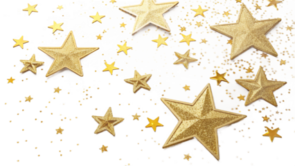 seamless pattern with stars Golden Stars White Background