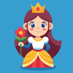 design logo vector icon cartoon mascot character princess