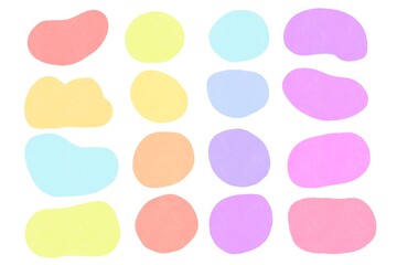 カラフルな手描きのシェイプ