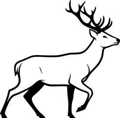 Obraz premium Vector silhouettes of deer, Deer silhouette 