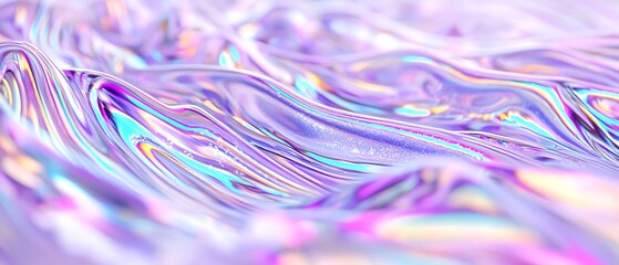 Vibrant Abstract Liquid Surface with Soft Waves and Colorful Reflective Patterns in Pastel Tones