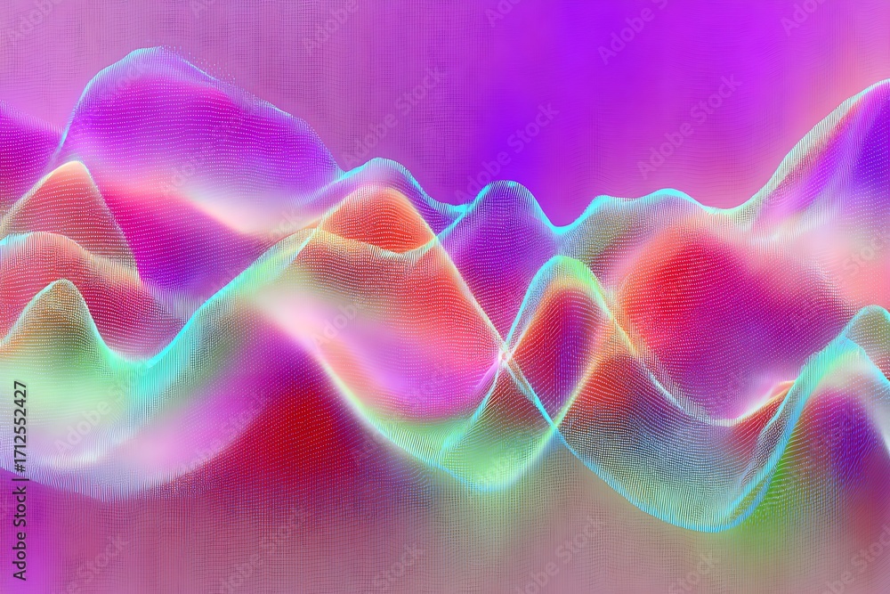 Poster abstract colorful wave design showcasing fluid patterns and vibrant hues for artistic and creative p